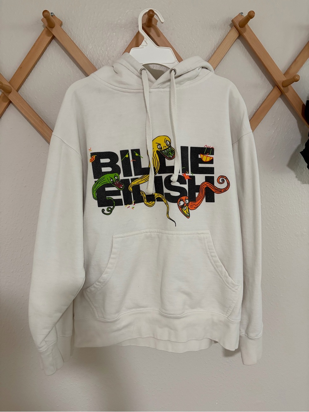 Billie Eilish White Graphic Hoodie